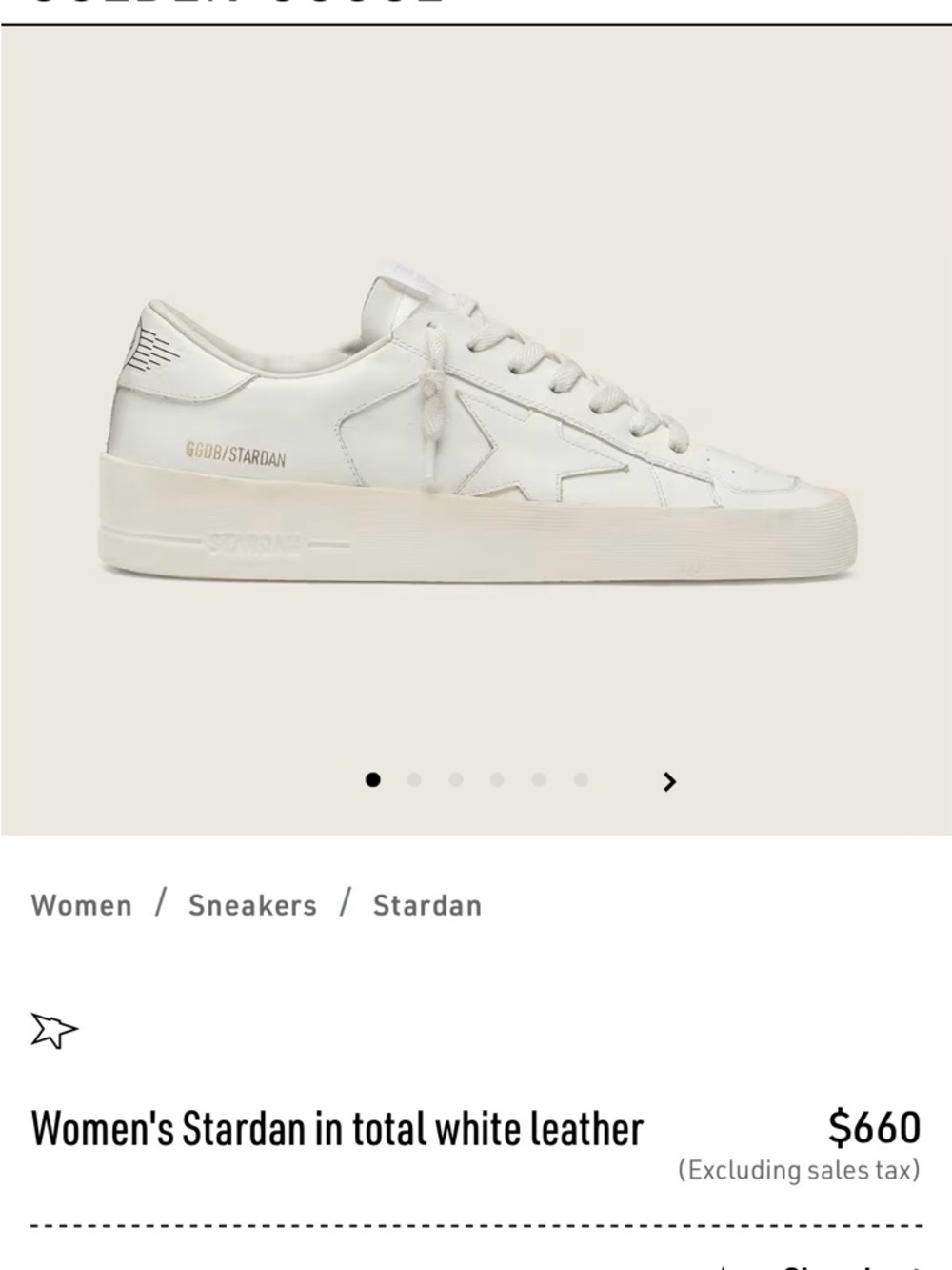 Golden Goose Women's Stardan Sneakers in White